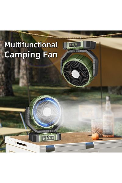 Generic F 8101 F 8102 Multifunctional Fan Rechargeable Standing Fan with LED Lamp