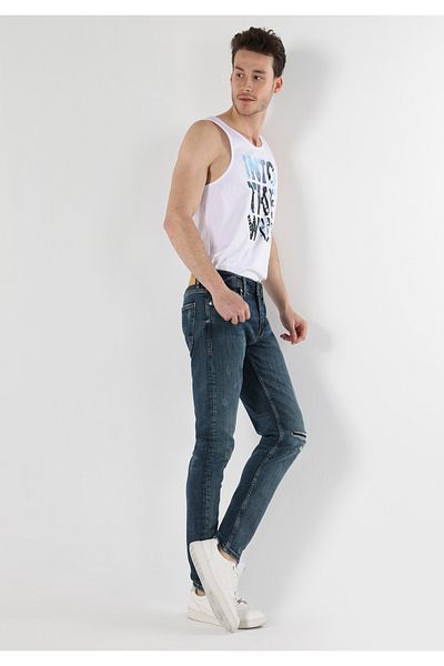 Colin's Slim Fit Low Waist Slim Leg Men's Indigo Jean Pants