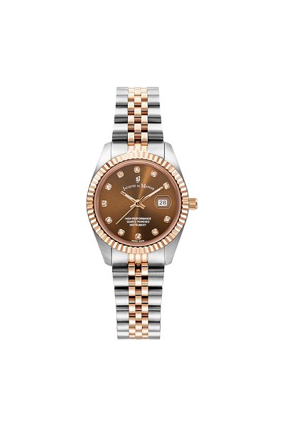 JACQUES DU MANOIR Inspiration Damen Uhr Roségold/silber Jwl01202