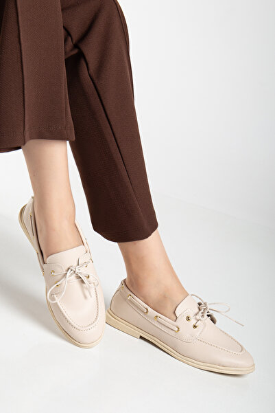 Genetti Kadın Klasik Timberlnd Muadil Model Loafer Ayakkabı Gen2283