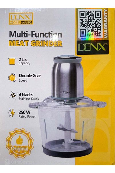 Denx Electric meat grinder and professional food processor 250W | Multi-purpose chopper stainless steel 2