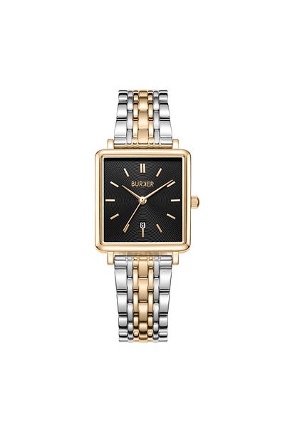 Burker Damenuhr Daisy Schwarz Gold Silber