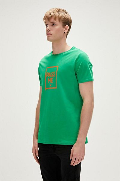 Bad Bear تي شيرت رجالي مطبوع باللون الأخضر من Pass Me