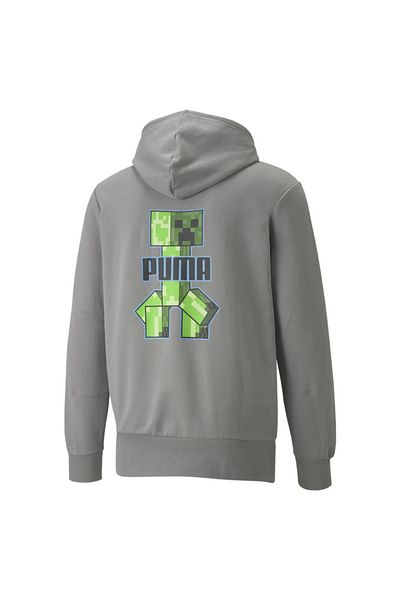 Puma PUMA x MINECRAFT Hoodie Griffin Mens Sweatshirt Grey
