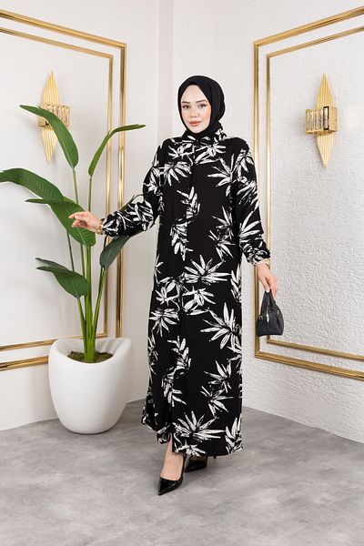 nevmira Buttoned Patterned Dress