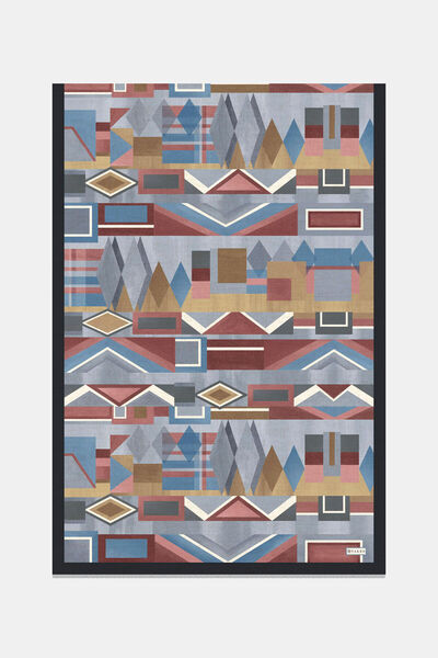 Vakko GRİ GEOMETRİK DESENLİ VUAL İPEK ŞAL