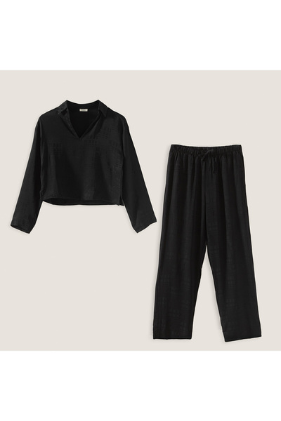 Chakra Mona Pijama Takımı Siyah