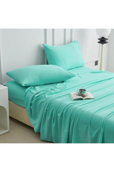 Kotonia Home bed sheet, 100% cotton, Olandina color, 220x240 cm, aqua