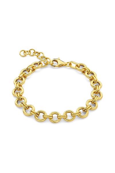 1'ASLAN Parte Di Me Bibbiena Poppi Viva 925 Sterling Silber Vergoldete Link Armbänder Pdm32134