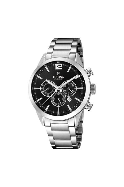 FESTİNA Festina Timeless Chrono Herren Uhr Silber F20343/8