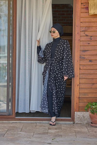 NS Tasarım Tesettür Mayo Laura Polka Dot Pattern Pareo