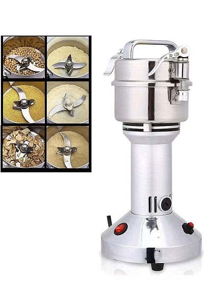 Denx 300g 1400W High Speed ​​Home Spice and Grain Grinder Mill for Grinding Seeds, Wheat, Corn, Pepper,