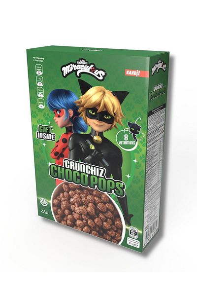 KANDİZ Miraculous Crunchiz Choco Pops 375g