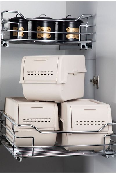 Technow Motek Mt-40 S-Box 8 Liter 3-Purpose Organizer Organizer Beige (3*8Liter)