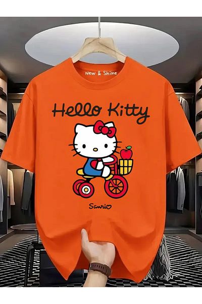 New Shine Hello Kitty Printed Large Size Oversize T-Shirt