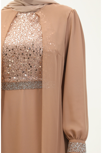 sefamerve Mink Chiffon Evening Dress - 52876-05