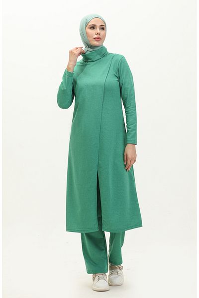 sefamerve Σετ αθλητικής φόρμας Green Turtleneck - 3043-08
