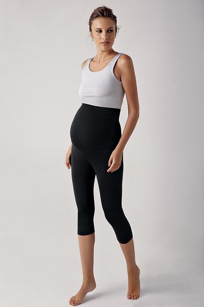 Artış Adjustable High Waist Stretchy Recovery Below Knee Capri Maternity Leggings T08