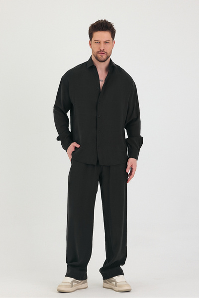 COOL TARZ Men's Oversize Comfortable Fit Shirt-Pants Bottom-Top Set