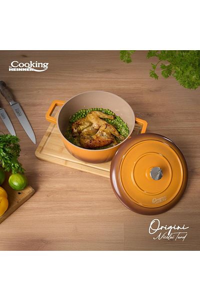 Heinner Cast aluminum casserole with lid, 26x12.5 cm, capacity 5.8 l, ceramic coating, by Nicolai Tand