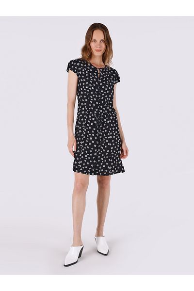 Colin's Black Printed Slim-Fit Women's Dress