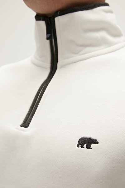 Bad Bear 21.02.12.029-C04 Backup Half-Zip Men's Sweatshirt White