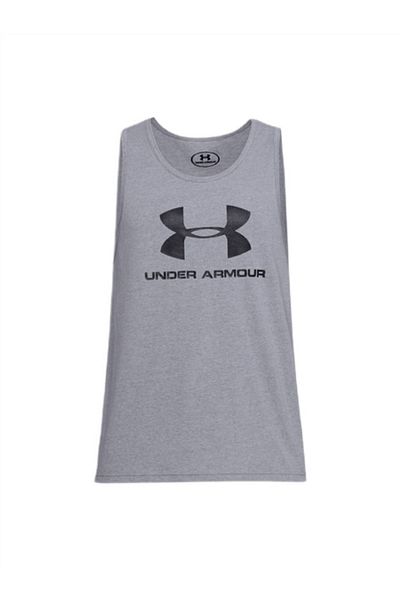Under Armour UA SPORTSTYLE LOGO TANK-GRY men's t-shirt gray