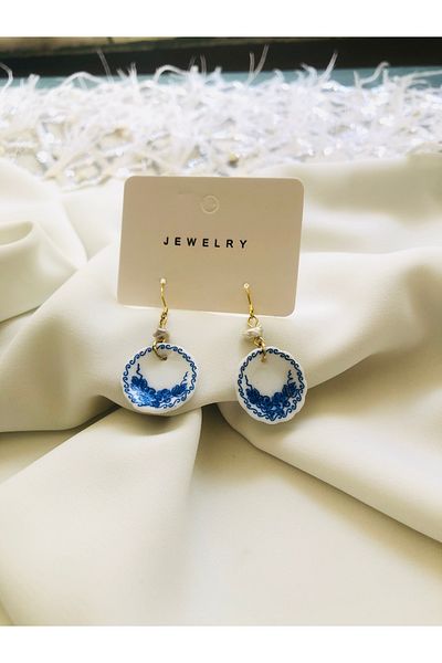 Home Porcelain Plate Earrings