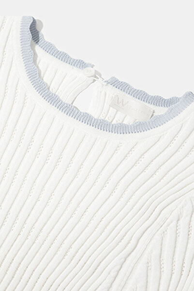 W Collection White Short Sleeve Knitwear