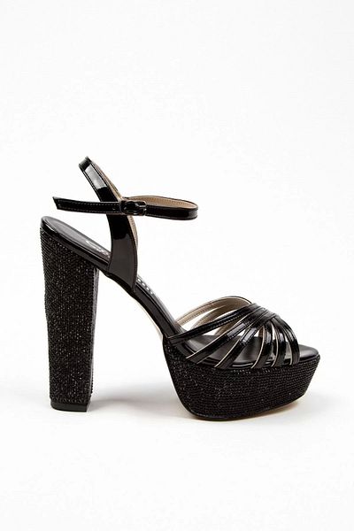 PayBuy Women Fashion Stylish Silver Mirror Cross Heel Poly Stone Wedding Engagement Evening Evening Dress Shoes