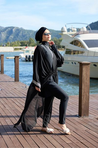 NS TASARIM MAYO Mira Model Waist Laced Design Hijab Pareo