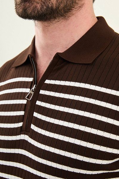 Mcr Knitwear POLO ZIPPERED COLLAR