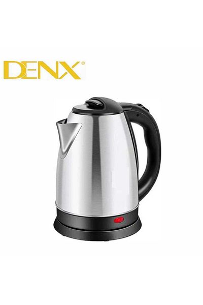 Denx غلاية كهربائية سعة 1.8 لتر 1500 واط فضي من دينكس