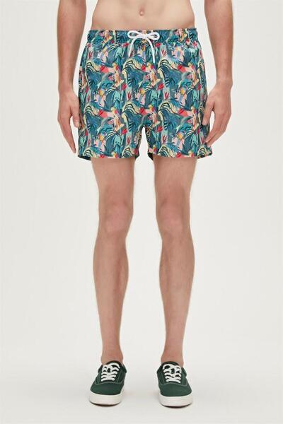 Bad Bear 23.01.09.006-C09 Parrot Men's Swim Shorts Green