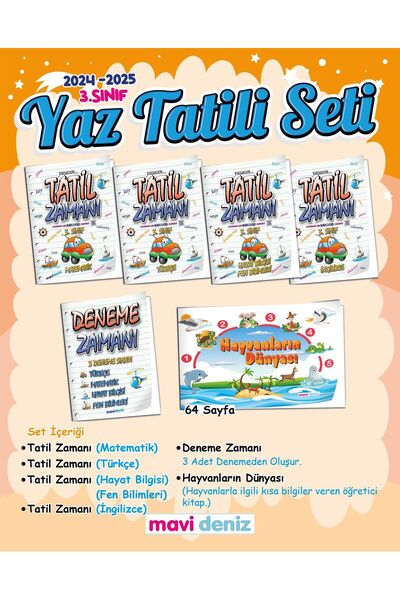 Mavi Deniz Yayınları 3. Sınıf Yaz Tatil Seti 2025