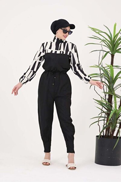 NS Tasarım Tesettür Mayo Dream Dama Desen Tasarım Tesettür Paraşüt Kumaş Tulu...