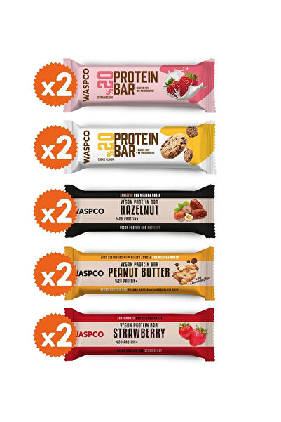 Waspco Protein Bar Karma Kutu 40g X 10 Adet (5 ÇEŞİT)
