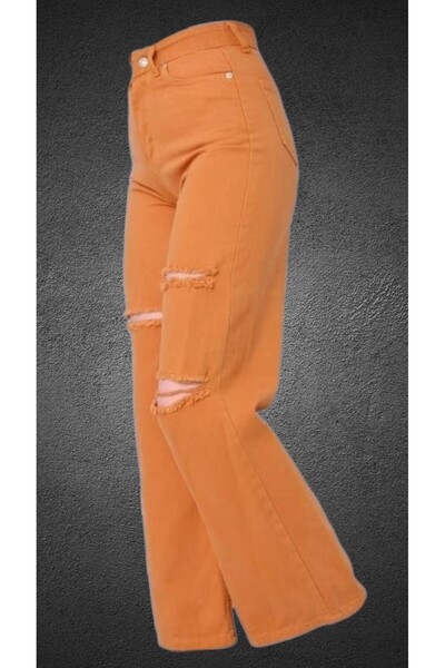 KOTOLOG Pantaloni clasici drepti cu picior lat, largi, blugi