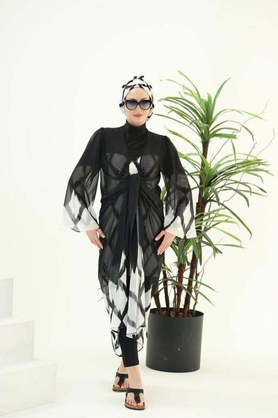 NS Tasarım Tesettür Mayo Laura Baklava Design Hijab Pareo - 252