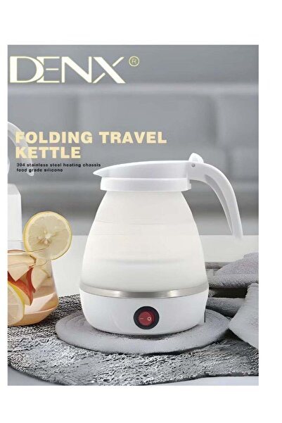 Denx Portable Foldable Electric Kettle for Travel Food Grade Silicone Electric Water Heater Collapses