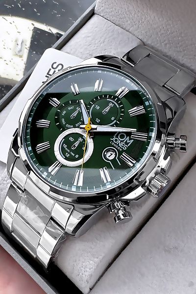 Tom Jones Original Gift Men Wrist Watch Waterproof Silver Color Steel Band Gift Bracelet GTJE2100C5