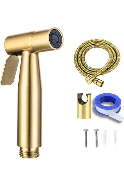 Generic JUNARIS Handheld Bidet Sprayer for Toilet | Shattaf Set 304 Grade Stainless Steel Bathroom Jet Spray