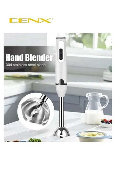 Denx 400W Electric Hand Blender With Two Stainless Steel Blades