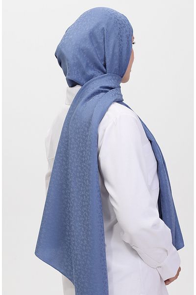 sefamerve Σάλι Madame Mary Floral Jacquard 19086-06 Indigo