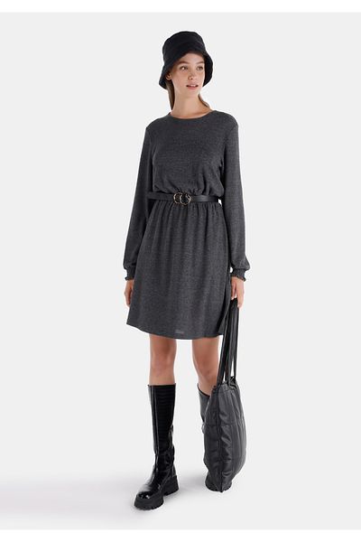 Colin's Regular Fit Women's Anthracite Short Sleeve Dress