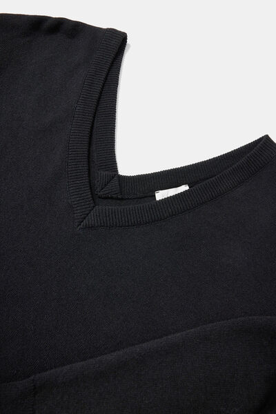 W Collection Black V-Neck Long Sleeve Sweater