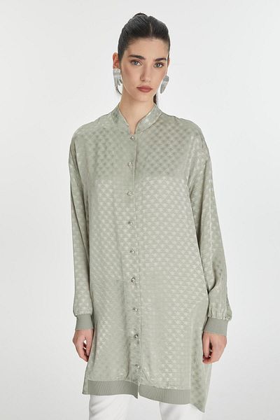 Zühre Jacquard Judge Collar Cagla Jacket C-0134
