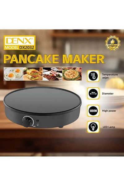 Denx صانعة الفطائر والكريب والقطيفة بتصميم بسيط - 1000 واط