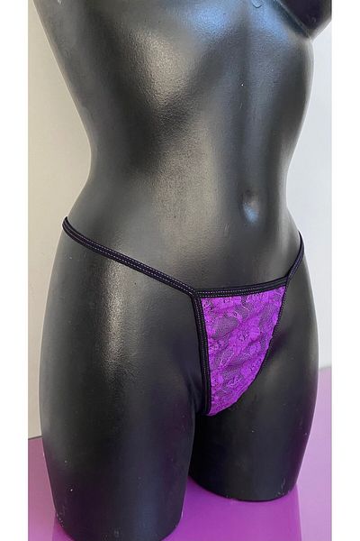 Anastasia Underwear String Thong Panties Stylish Model Designed with Tulle and Micro Fabric