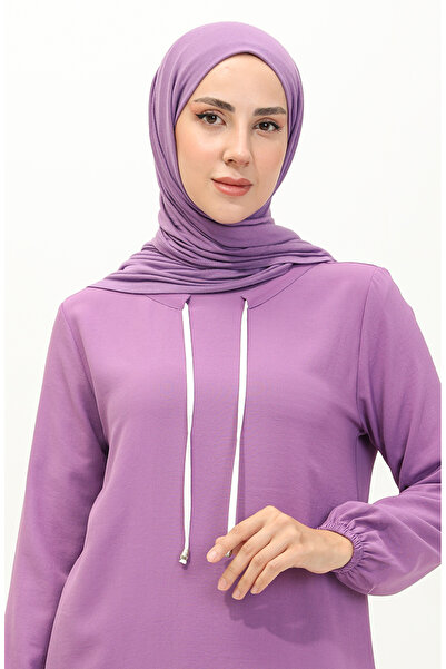 sefamerve Aerobin Fabric Tunic and Trousers Double Set - Lilac 1003-06